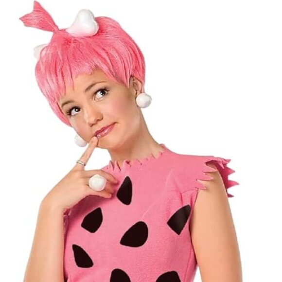 Pebbles Halloween Costume Pink FLINSTONES ADULT SIZE Large - Picture 1 of 15